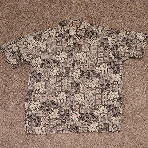 Mens Large Made In Hawaii Casual Button Down Cotton